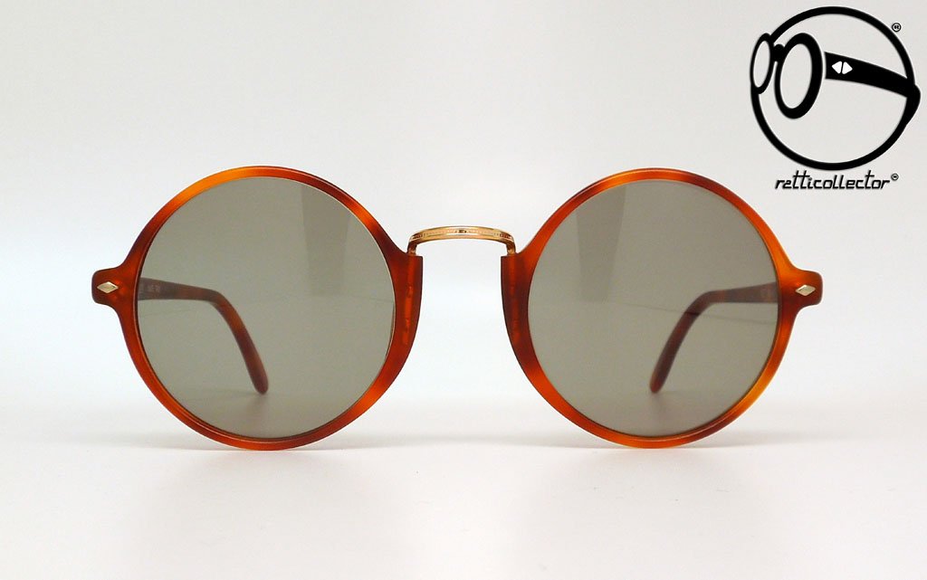 Vtg 80 Giorgio Armani Round Sunglasses with Burgundy RX Lenses and Gold Frame Glasses Giorgio Armani 129 Classic Round 80 main image 3