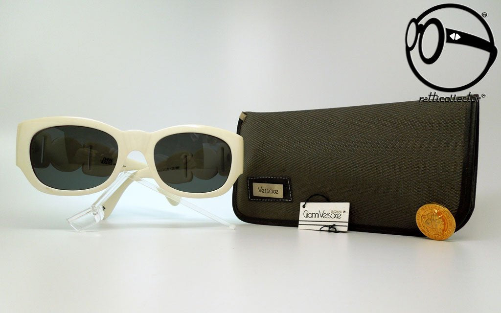 VINTAGE SUNGLASSES GIANNI VERSACE MOD. 413 B COL.850 90s ORIGINAL AND UNWORN GLASSES ratticollector