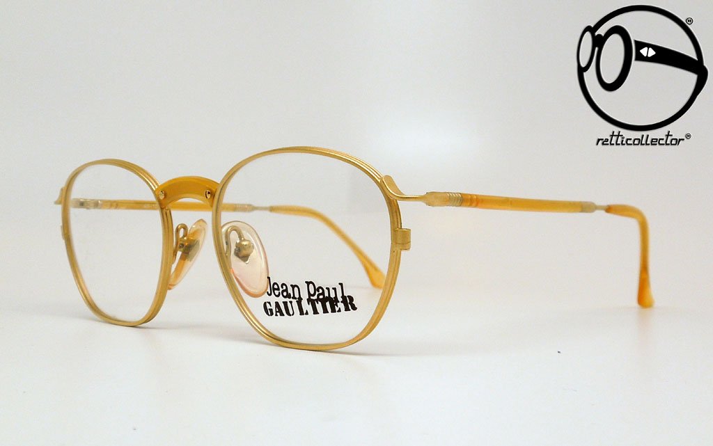 VINTAGE EYEGLASSES JEAN PAUL GAULTIER 55-1271 21 1D 2 GOLD PLATED