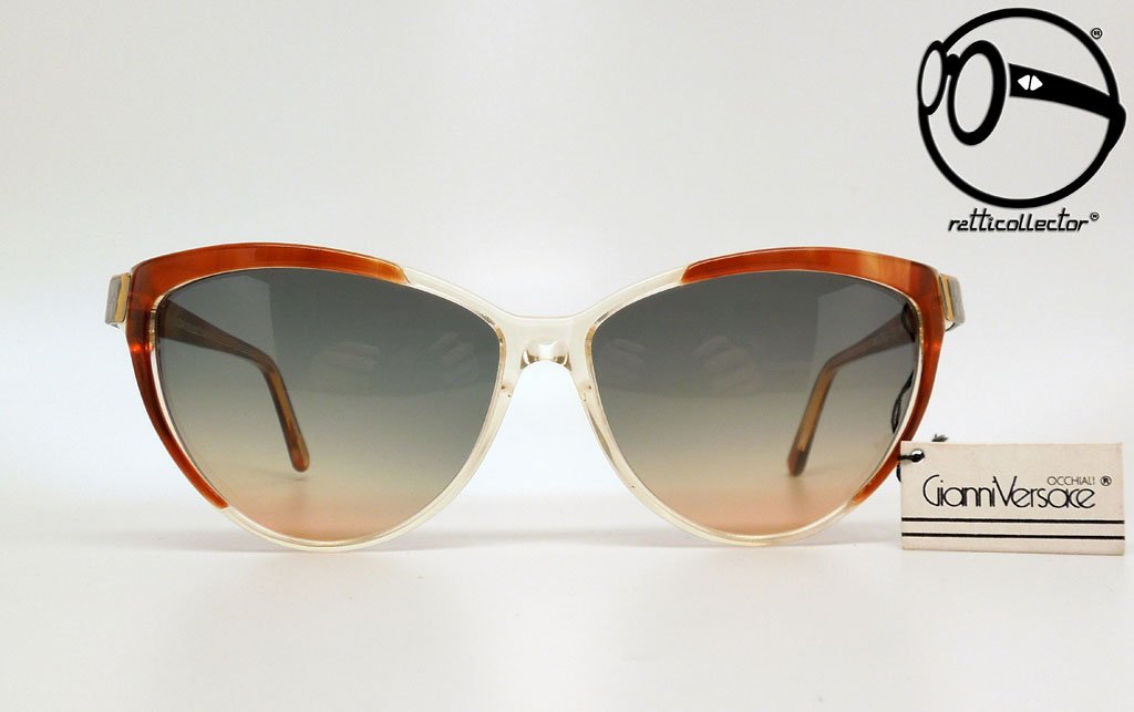 VINTAGE SUNGLASSES GIANNI VERSACE MOD. V 55 COL.985 80s ORIGINAL AND UNWORN GLASSES ratticollector