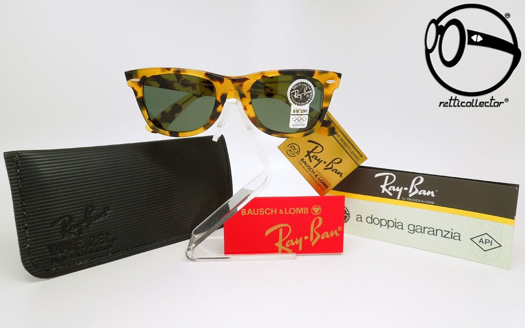 VINTAGE SUNGLASSES RAY BAN B&L WAYFARER LIMITED YELLOW