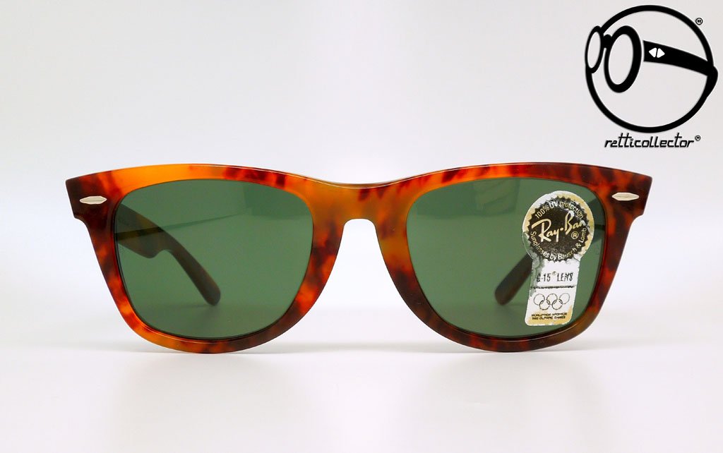 RAY BAN B&L WAYFARER LIMITED REAL TORTOISE W0886 G-15 UWAS
