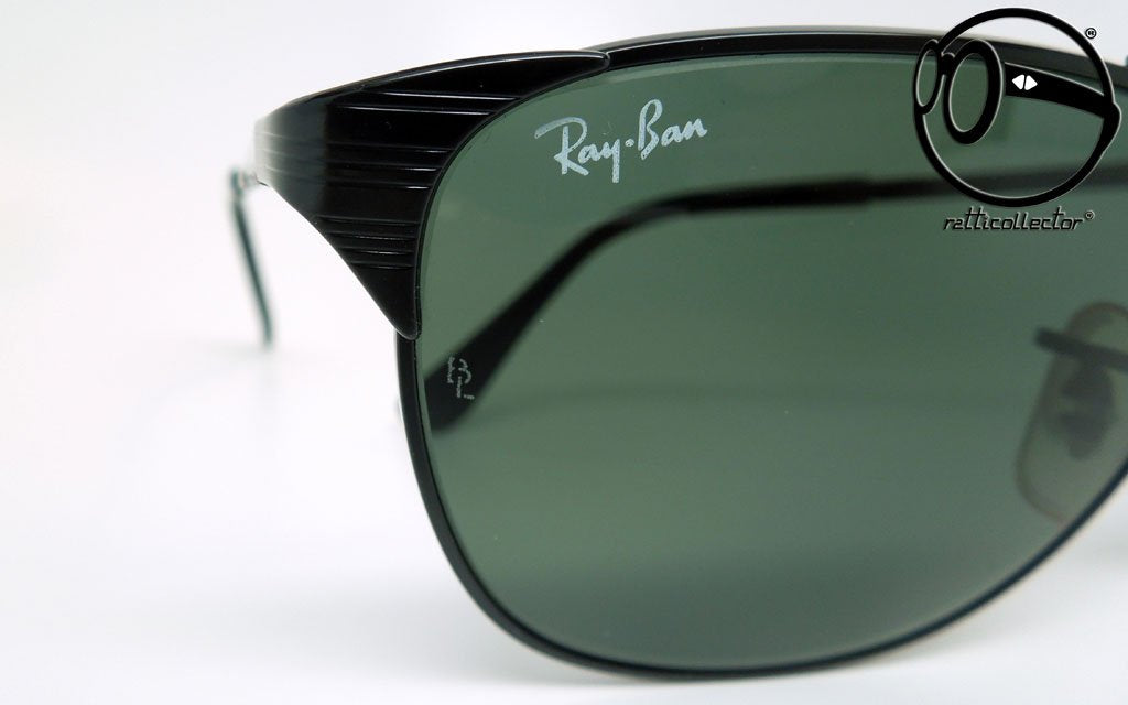 VINTAGE SUNGLASSES RAY BAN B L SIGNET BLACK W0387 G 15 80s