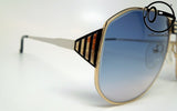 essence 494 gold black 59 70s Occhiali vintage da sole per uomo e donna