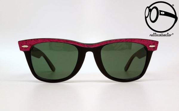 ray ban b l wayfarer street neat w0523 g 15 raspberry ebony 80s Vintage sunglasses no retro frames glasses