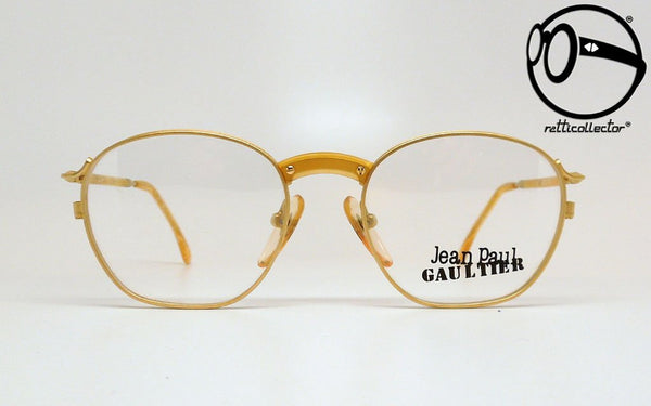 jean paul gaultier 55 1271 21 1d 2 gold plated 90s Vintage eyeglasses no retro frames glasses
