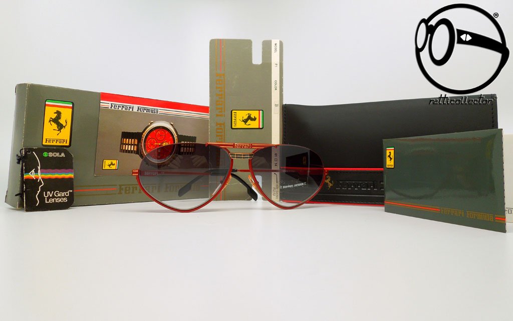 Lunettes De Soleil Vintage Ferrari Formula F2 Années 80 - Modèle F40 - Occasion Très Bon État