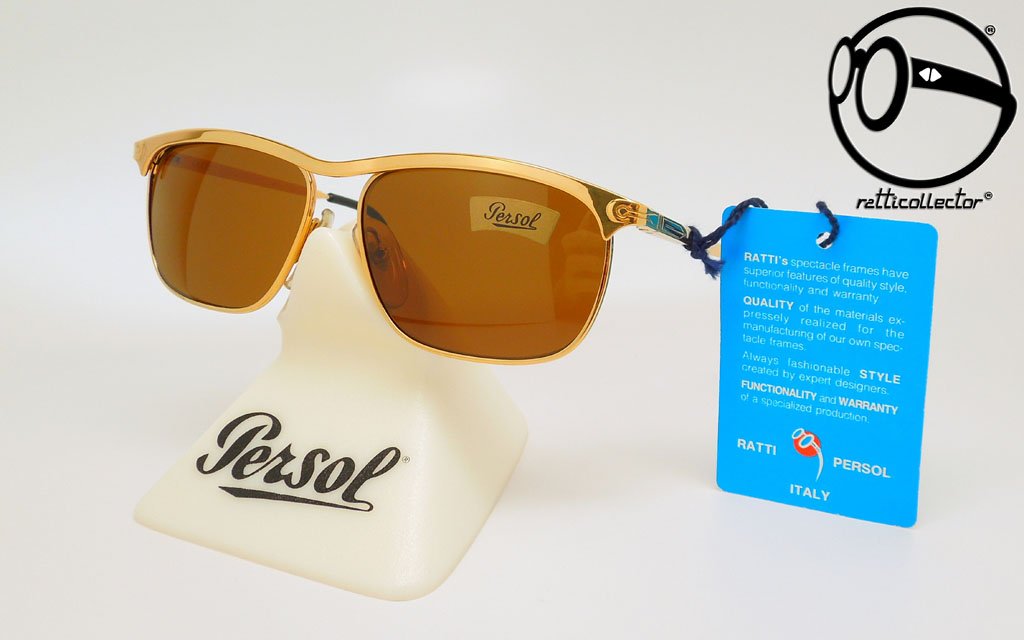 VINTAGE SUNGLASSES PERSOL RATTI SAND AIC 80s - ORIGINAL AND