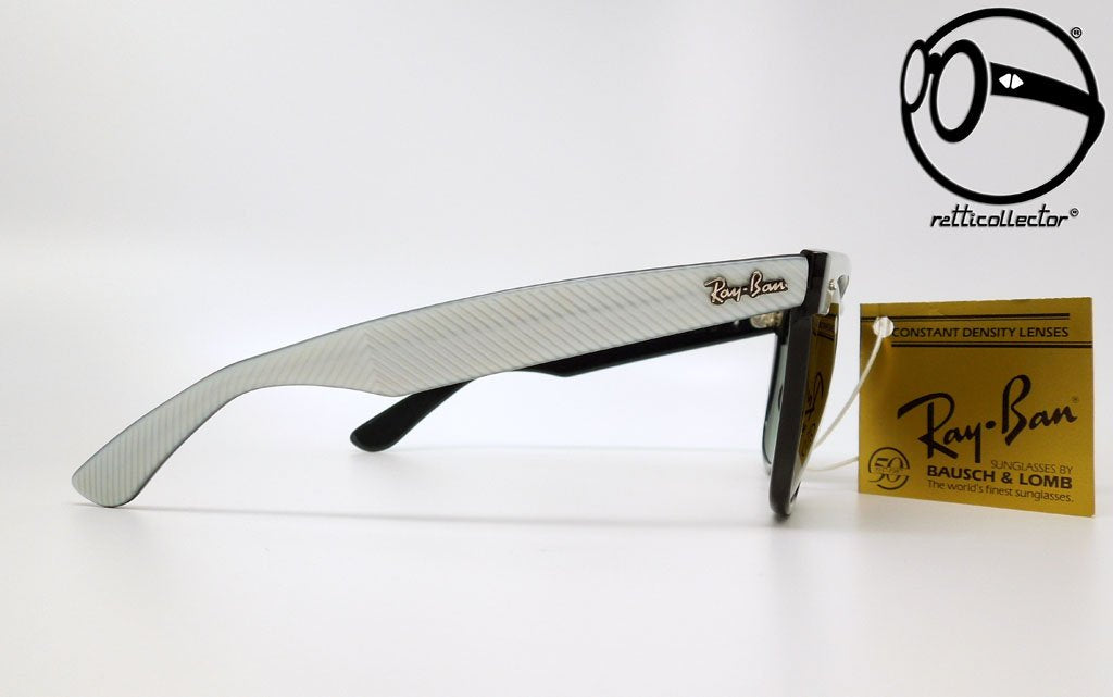 VINTAGE SUNGLASSES RAY BAN B L WAYFARER II STREET NEAT W0496 G 15 PEARL EBONY PX 80s ORIGINAL AND UNWORN GLASSES ratticollector