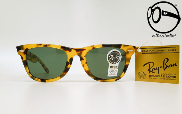 ray ban b l wayfarer limited yellow tortoise w0893 g 15 80s Vintage sunglasses no retro frames glasses