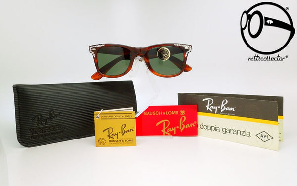 ray ban b l wayfarer strass 80s Occhiali vintage da sole per uomo e donna